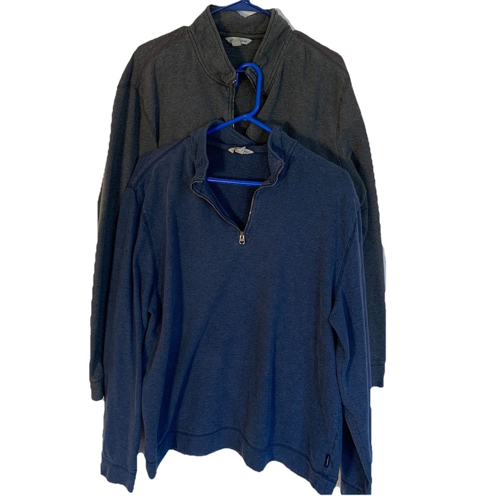 Calvin Klein Jeans 1/4 Zip‎ Pullover Lot of 2 Men's XL Golf Preppy Office 1990's